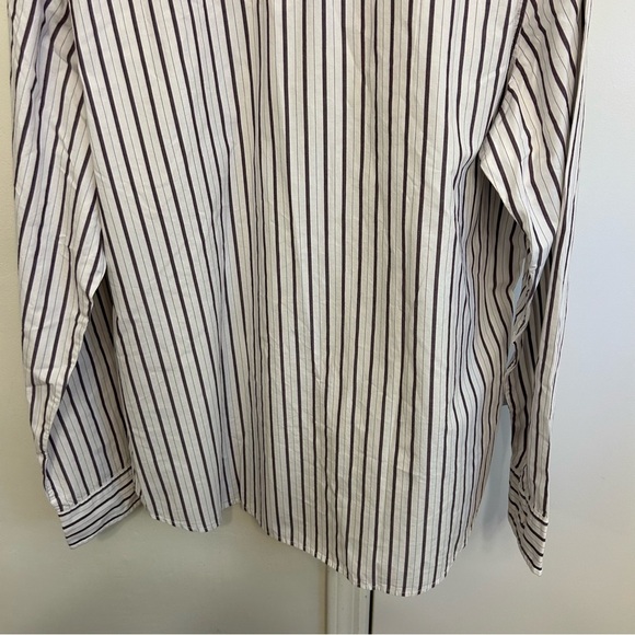 Levi's Classic One Pocket Men's XL Striped Button Down Shirt - White and Purple - Picture 12 of 12